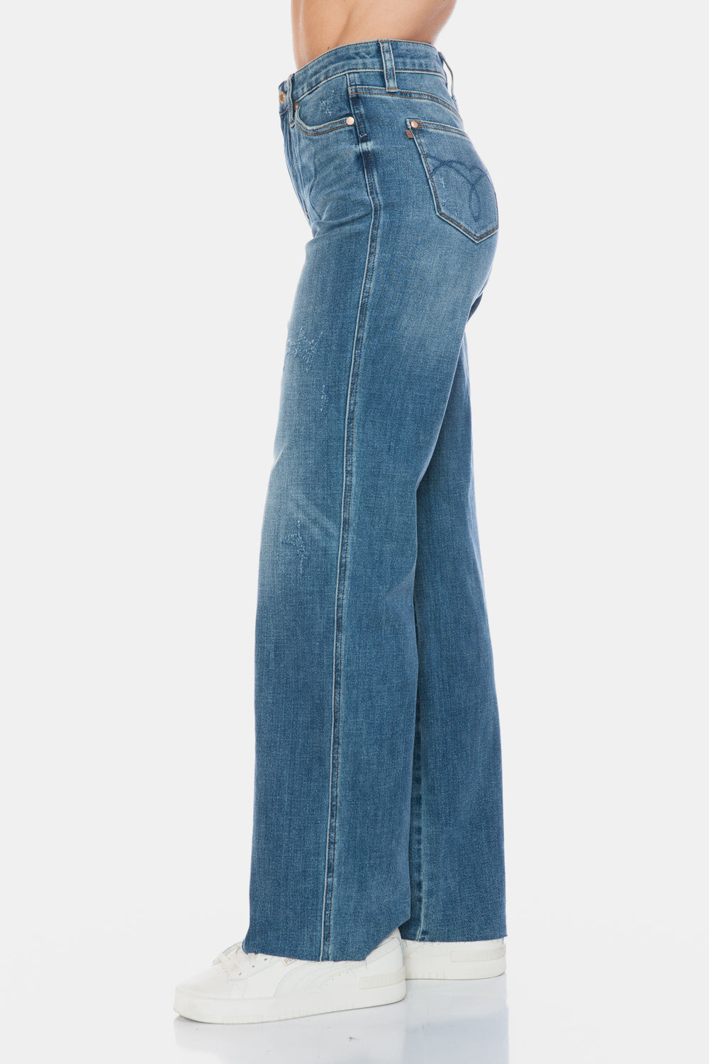 Mandy Raw Hem Straight Leg Jeans