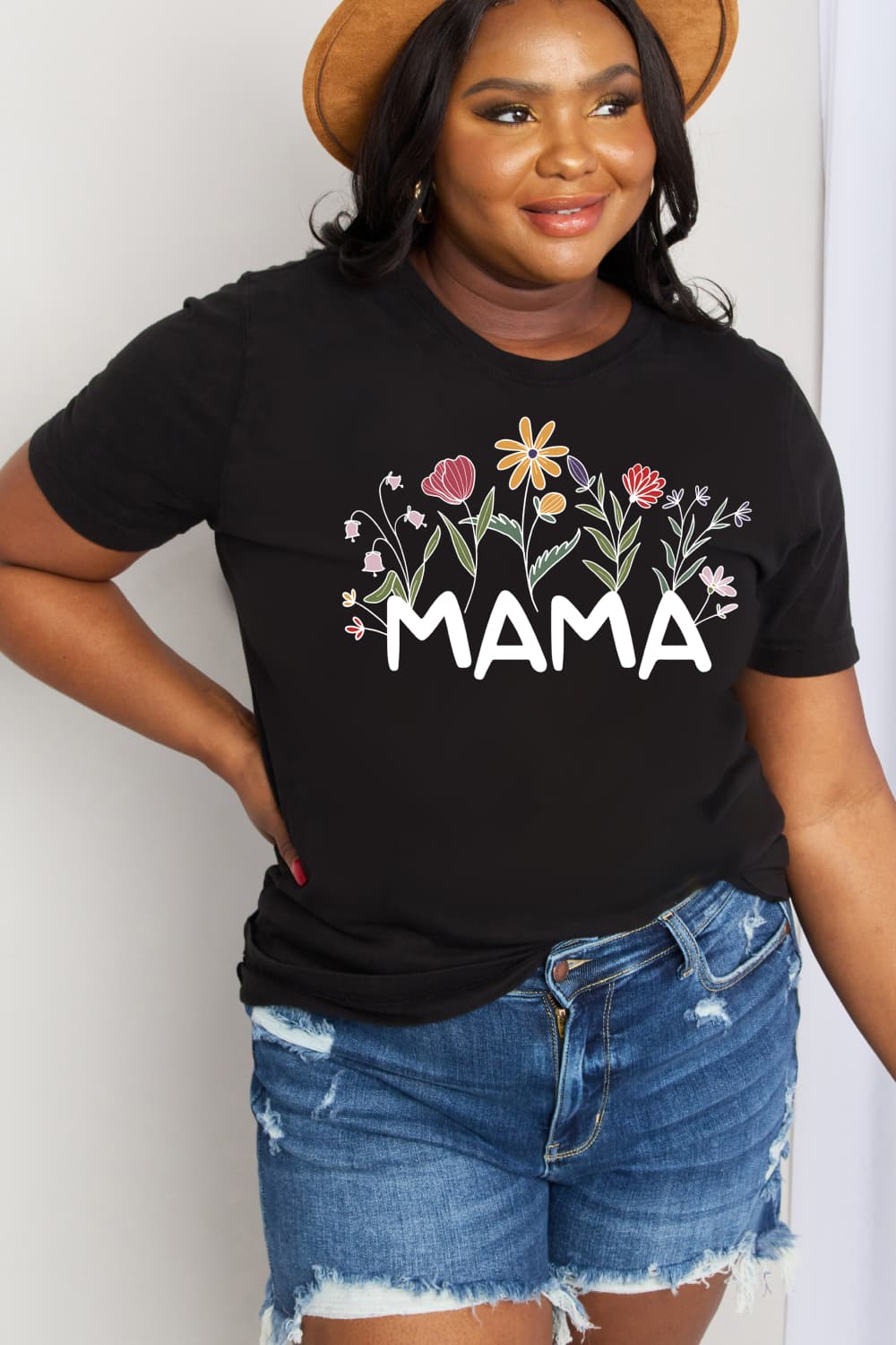 “Mama” Bouquet Graphic Top