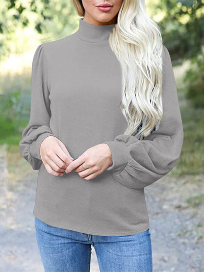 Hannah Long Sleeve Mock Neck Top