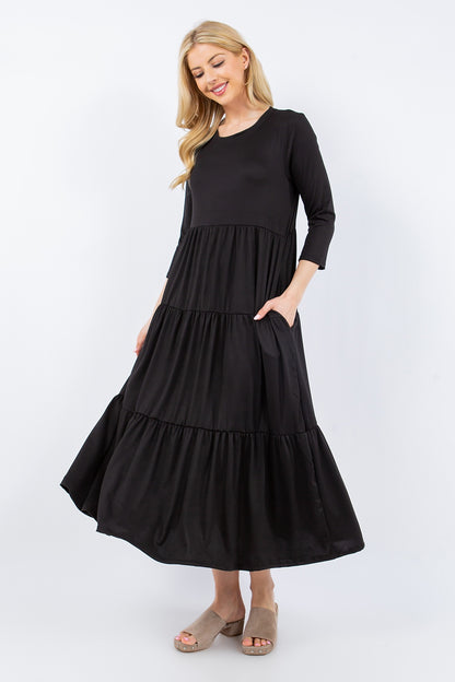 Angela  Midi Dress with Pockets