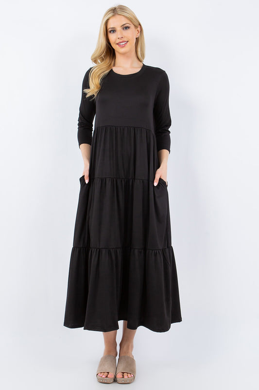 Angela  Midi Dress with Pockets