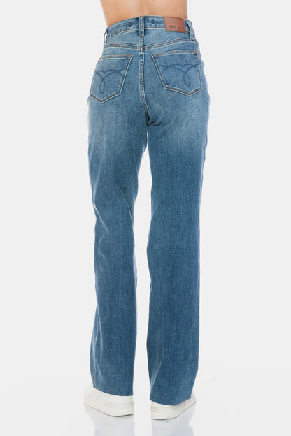 Mandy Raw Hem Straight Leg Jeans