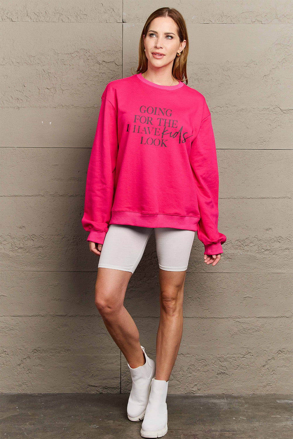 “Going for the I Have Kids Look” Graphic Sweatshirt