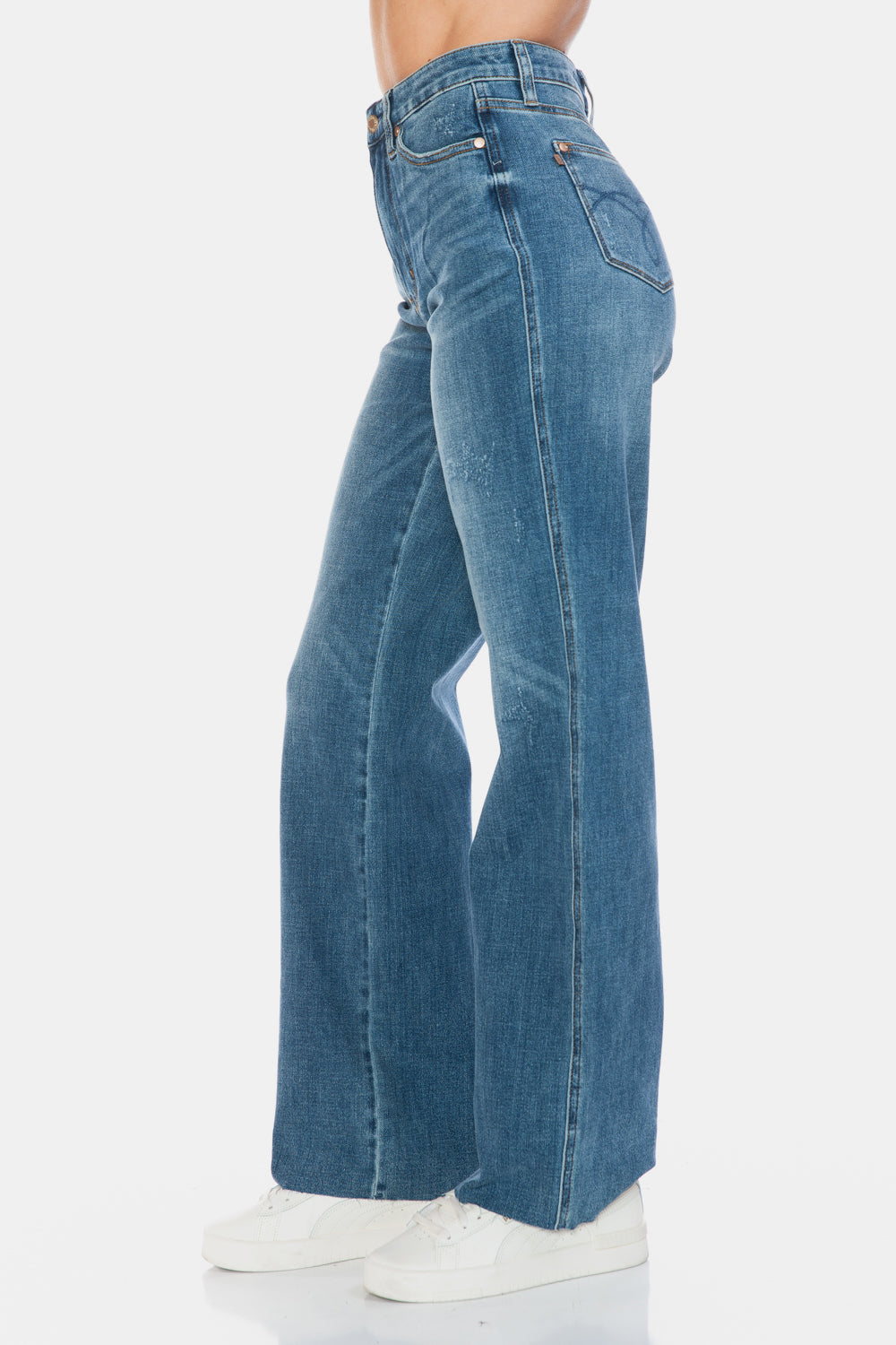 Mandy Raw Hem Straight Leg Jeans