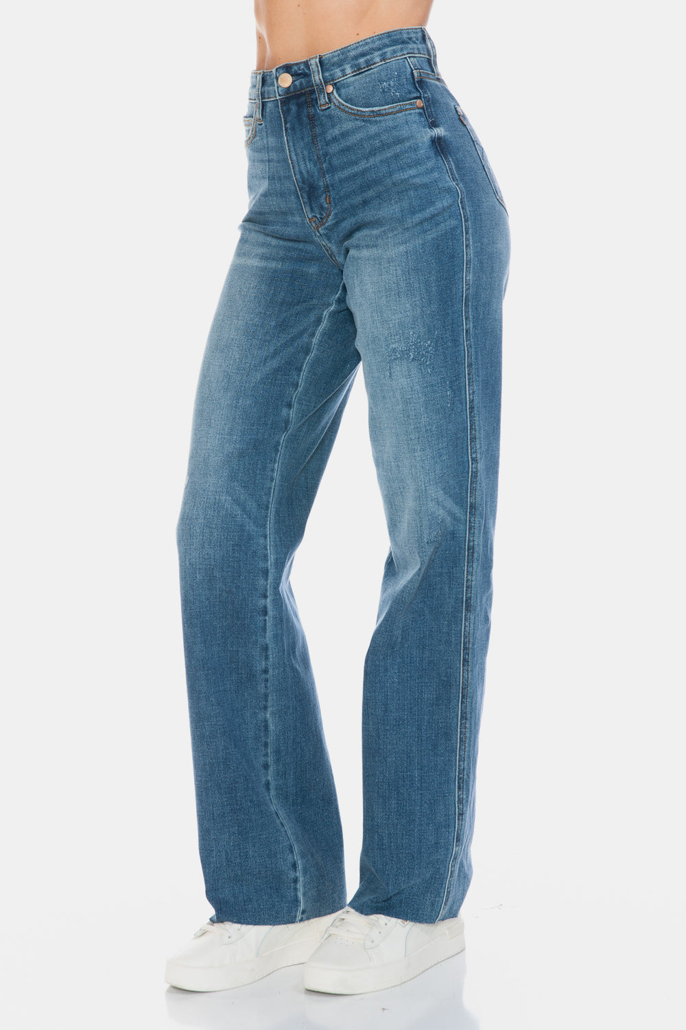 Mandy Raw Hem Straight Leg Jeans