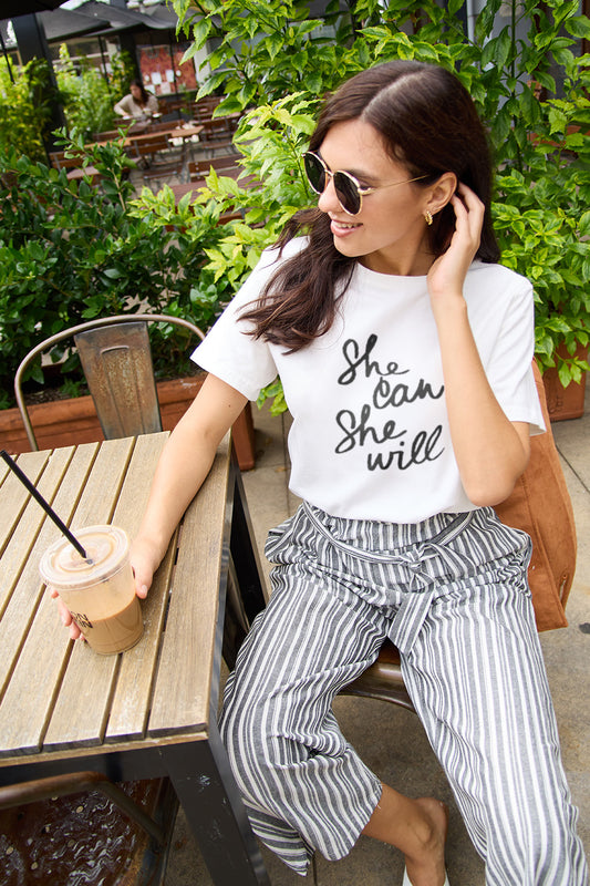 "She Can She Will" Graphic Tee